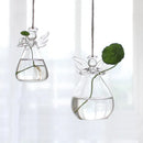 Axyaa Angel Glass Vase for Living Room Decor with Hanging Hydroponic Flowers
