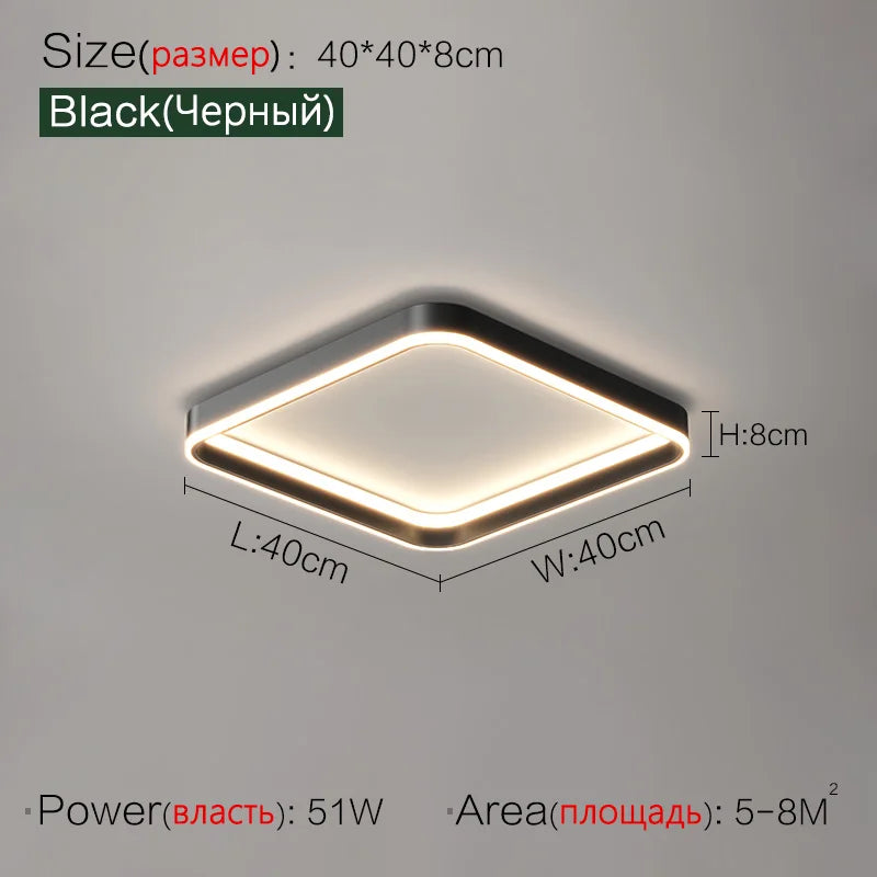 Axyaa Bedroom Ceiling Lamp LED Modern Minimalist Nordic Master Bedroom Lighting