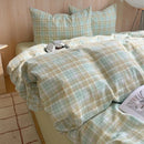 Axyaa Nordic Pink Stripes Cotton Duvet Cover 150x200 Girl's Room Comforter Set