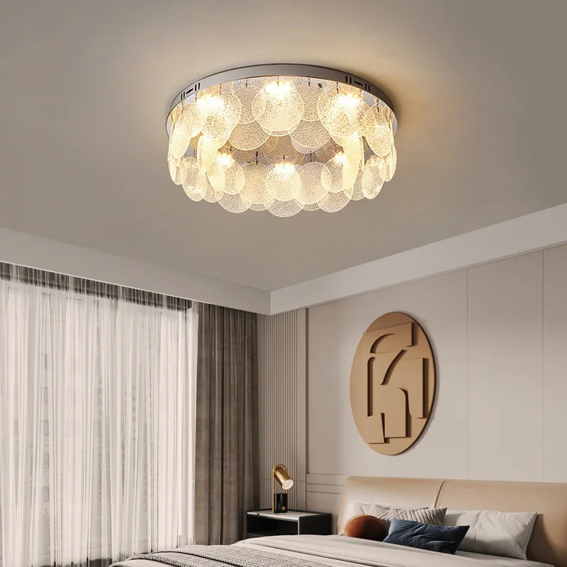 Axyaa Chrome Steel Ceiling Chandelier Modern LED Ceiling Lights