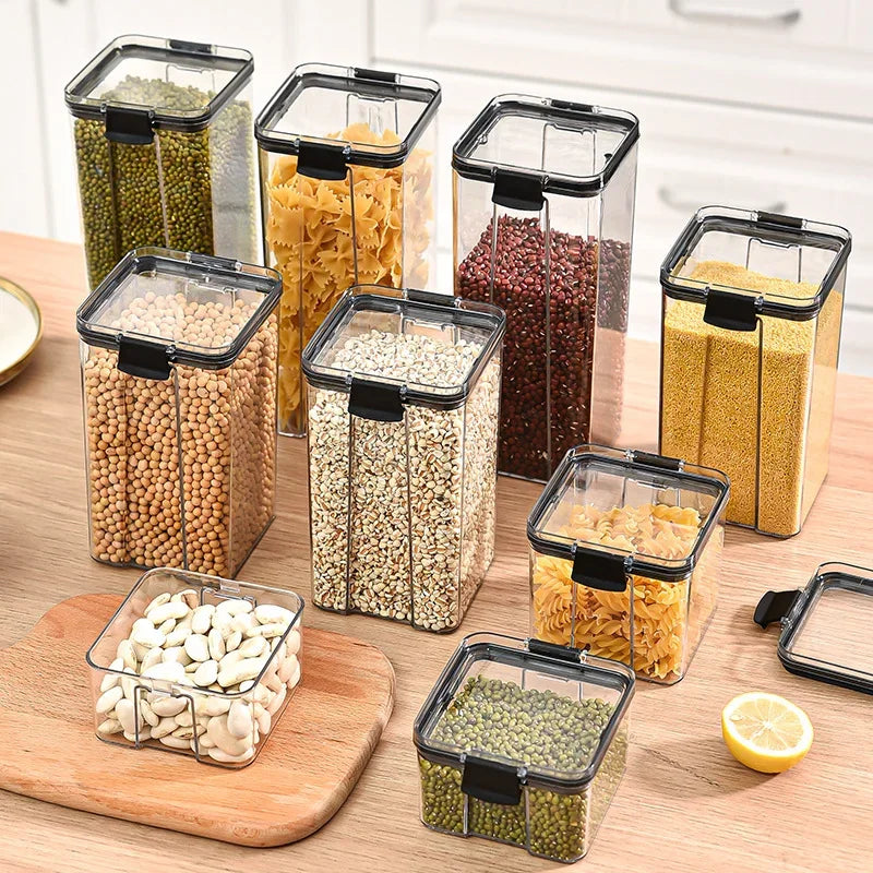 Axya Stackable Sealed Jar Set for Kitchen Organization and Food Storage