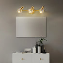 Axyaa Gold Crystal Wall Lamp for Living Room, Bedroom, Bathroom - Luxury LED Light