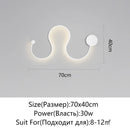 Axyaa Modern Minimalist LED Wall Lamp for Living Room Bedroom, Indoor Black White Light
