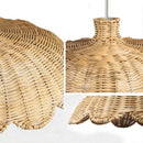 Axyaa Rattan Chandelier: Japan Weave Pendant Lamp for Home, Hotel, Shop - Retro Mood Lighting