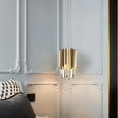 Axyaa Gold Crystal Pendant Lamp: Modern Bedroom LED Lighting for Bar, Kitchen & Restaurant