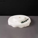 Axyaa Irregular Solid Color Ceramic Dinner Plate - Restaurant Tableware