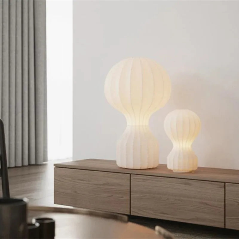 Axyaa Nordic Silk Table Lamp for Living Room Study Bedroom
