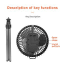 Axyaa 10000mAh Portable Camping Fan with Power Bank and LED Lighting
