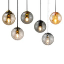 Axyaa Modern Glass Chandelier Gold Silver Amber Glass Suspension Lamp