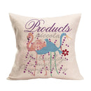 Axyaa Summer Flamingo Linen Pillowcase - 45*45cm