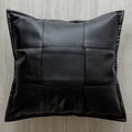 Axyaa Slub Woven Texture Pillow Cover in Black Brown for Living Room Sofa Bed