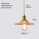 Axyaa Glass Pendant Chandelier Lighting E27 Hang Lamp for Home Decoration