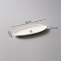 Axyaa Ceramic Coral Leaf Plate Set for Molecular Cuisine and Snacks