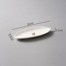 Axyaa Ceramic Coral Leaf Plate Set for Molecular Cuisine and Snacks