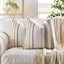 Axyaa Chenille Stripe Pillowcase Set for Home Sofa Decor