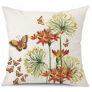 Colorful Flowers & Insects Pillow Covers by Axyaa - Sofa Bedroom Car Cushion Cover