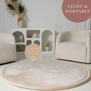 Axyaa Coral Fleece Round Rug for Bedroom and Living Room Decor