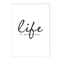 Nordic Love Life Quote Canvas Painting Wall Art for Living Room by Axyaa
