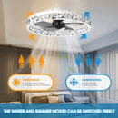 Axyaa 50CM Modern Silent LED Ceiling Fan with Remote for Living Room