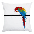 Axyaa Parrot Bird Decorative Throw Pillow Cover - Colorful Polyester Sofa Pillow Cover
