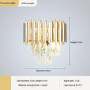 Axyaa Crystal LED Wall Sconce: Modern Black Wall Lamp for Bedroom, Corridor, Stairs