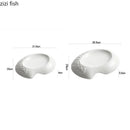 Axyaa Rock Patterned Ceramic Soup Plate Salad Plate Dessert Dish Sashimi Dish