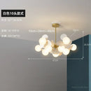 Axyaa Glass LED Designer Chandelier for Living, Dining, and Bedroom - Modern Room Decoration Lighting