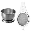 Axyaa Stainless Steel Tea Strainer Set - Japanese Style Infuser Filter for Kitchen
