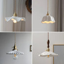 Axyaa Nordic Ceramic Pendant Lights: Modern LED Hanging Lamps for Home Decor