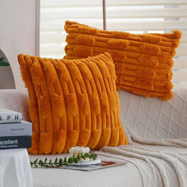 Axyaa Soft Plush Cushion Cover for Living Room Sofa Bedroom