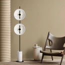 Axyaa Minimalist White Marble Floor Lamp for Home and Hotel Decor