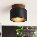Axyaa Black Cave Stone Ceiling Lamp: Nordic Style Chandelier for Home Décor