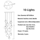 Axyaa Round Copper LED Chandeliers - Luxury Villa Lighting Fixtures