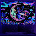 Axyaa Fluorescent Tapestry: Astronaut UV Wall Hanging for Independent Room Aesthetics