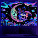 Axyaa Fluorescent Tapestry: Astronaut UV Wall Hanging for Independent Room Aesthetics
