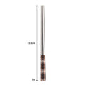 Axyaa Stainless Steel & Wooden Chopsticks Set for Dining