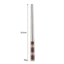 Axyaa Stainless Steel & Wooden Chopsticks Set for Dining