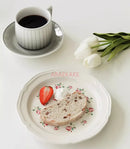 Axyaa 8 inch Exquisite Steak Dinner Plate Breakfast Cake Dim Sum Dessert Plate