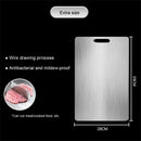 Axyaa Double Sided Stainless Steel Panel Chopping Board - Thick Kitchen Cutting Block