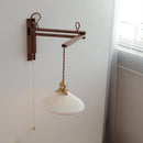 Axyaa Vintage Wood Ceramic LED Wall Light for Bedroom and Living Room