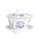 Axyaa Bird Tea Gaiwan Set - 350ml Porcelain Art Tea Bowl Kit