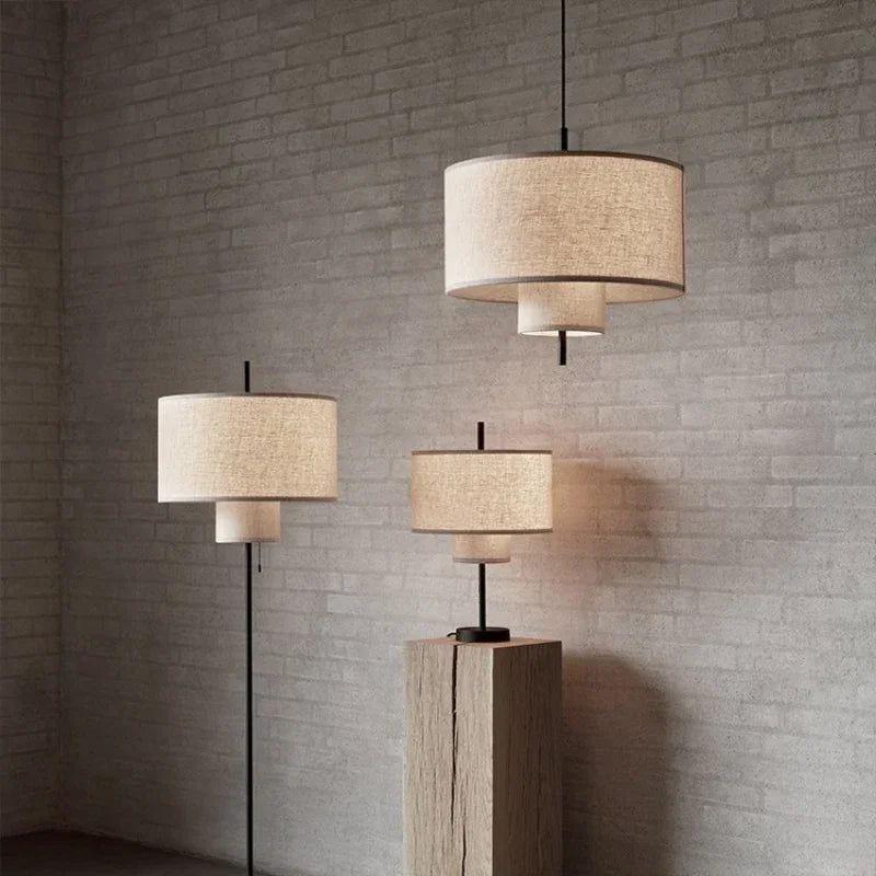 Axyaa Wabi Sabi Fabric Pendant Lights for Home Decor