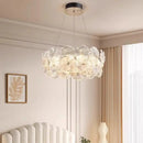 Axyaa Luxury Lotus Leaf Glass Chandelier LED Light Fixture