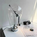 Axyaa Clear Glass Designer Floor Lamp with Adjustable Lampshade