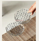 Axyaa Glass Small Plate for Snacks, Desserts, Tea - Chinese Style, High-End Quality