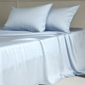 Axyaa Mulberry Silk Luxury Bed Sheet Set - 4/6pcs Bedroom Bedding King Queen Double Single