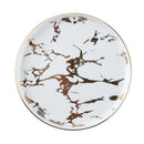 Axyaa Golden Marble Pattern Ceramic Plate - New Nordic Style Steak Plate