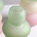 Axyaa Geometric Striped Glass Vase Gradient Flowerpot Terrarium Gradient Home Decor