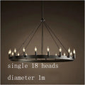 Axyaa Industrial Double Pendant Lamp for Cafe Restaurant Bar Knight Chandelier