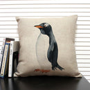 Animal Penguin Cushion Cover 45x45, Axyaa Brand - Cute & Funny Decorative Pillowcase